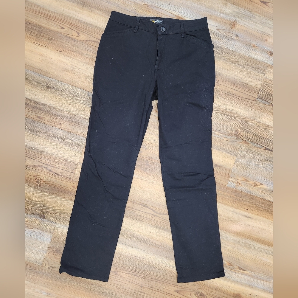 Lee Black Straight Leg Pants TALL size 8